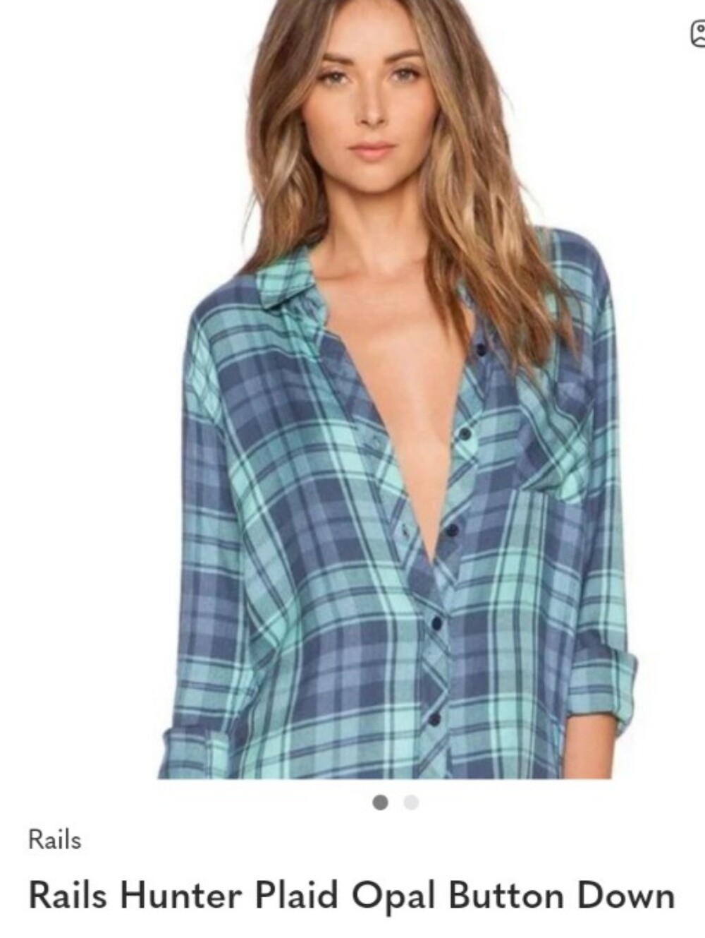 Rails Hunter Opal Plaid Button down size Medium